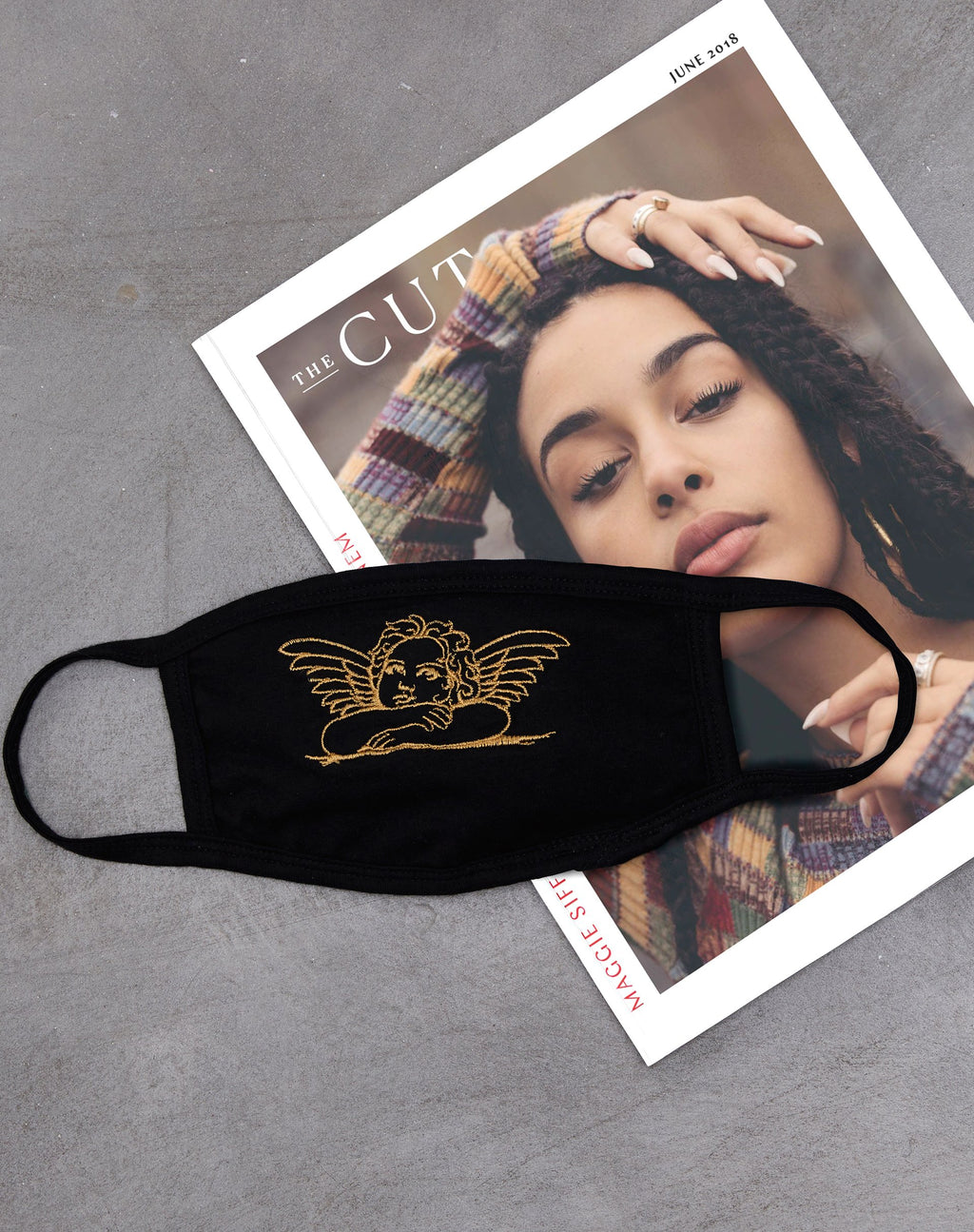 Maschera viso in nero Angelo Gold Embro