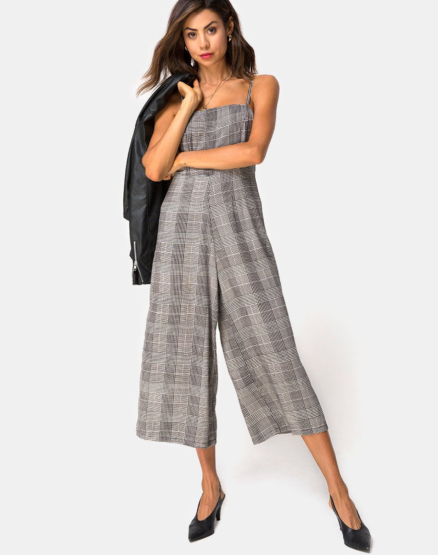 Tuta Culotte Achem in Charles Check Grigio