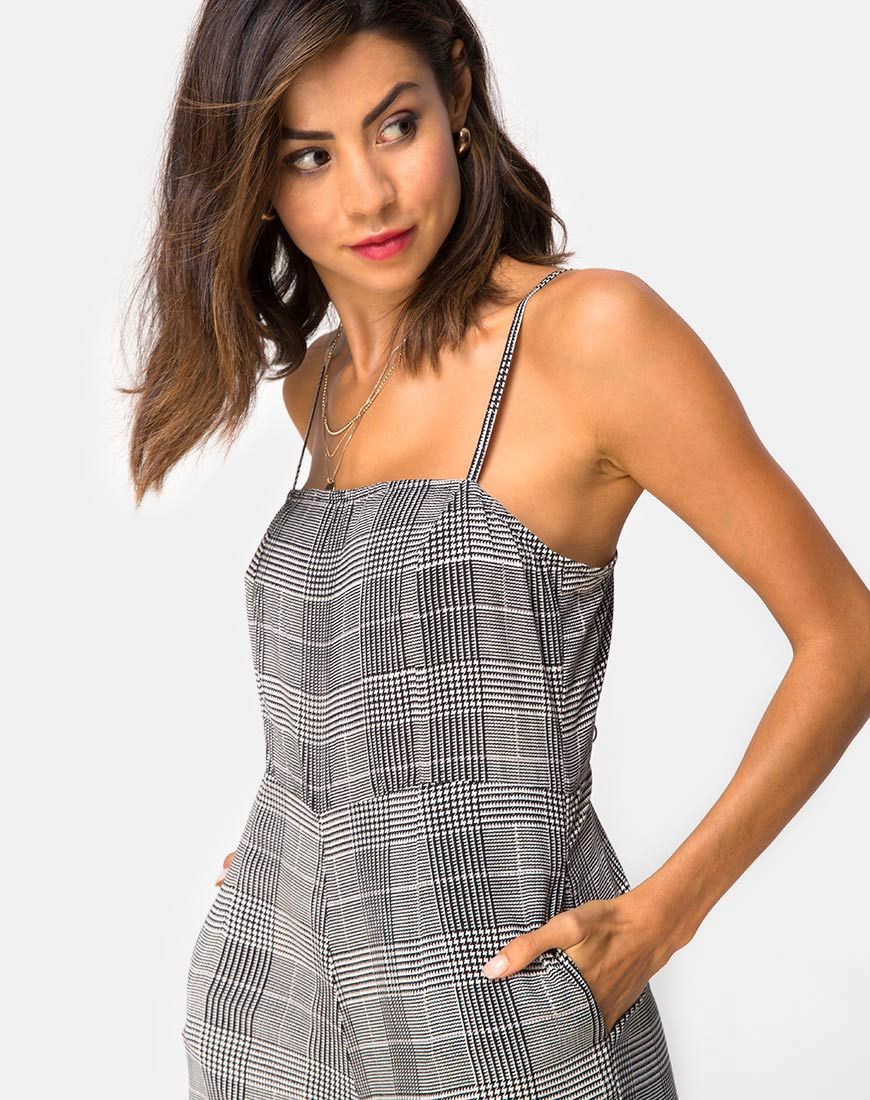Tuta Culotte Achem in Charles Check Grigio