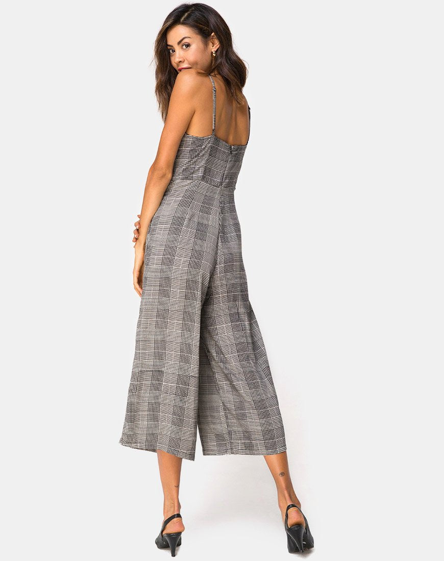 Immagine di Achem Culotte Jumpsuit in Charles Check Grigio