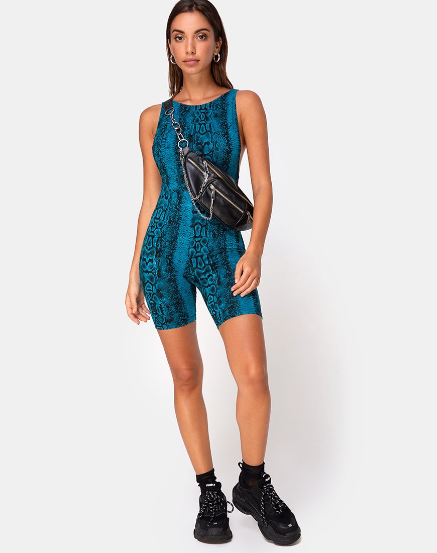 Immagine di Acro Unitard in blu serpente