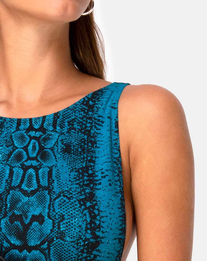 Immagine di Acro Unitard in blu serpente