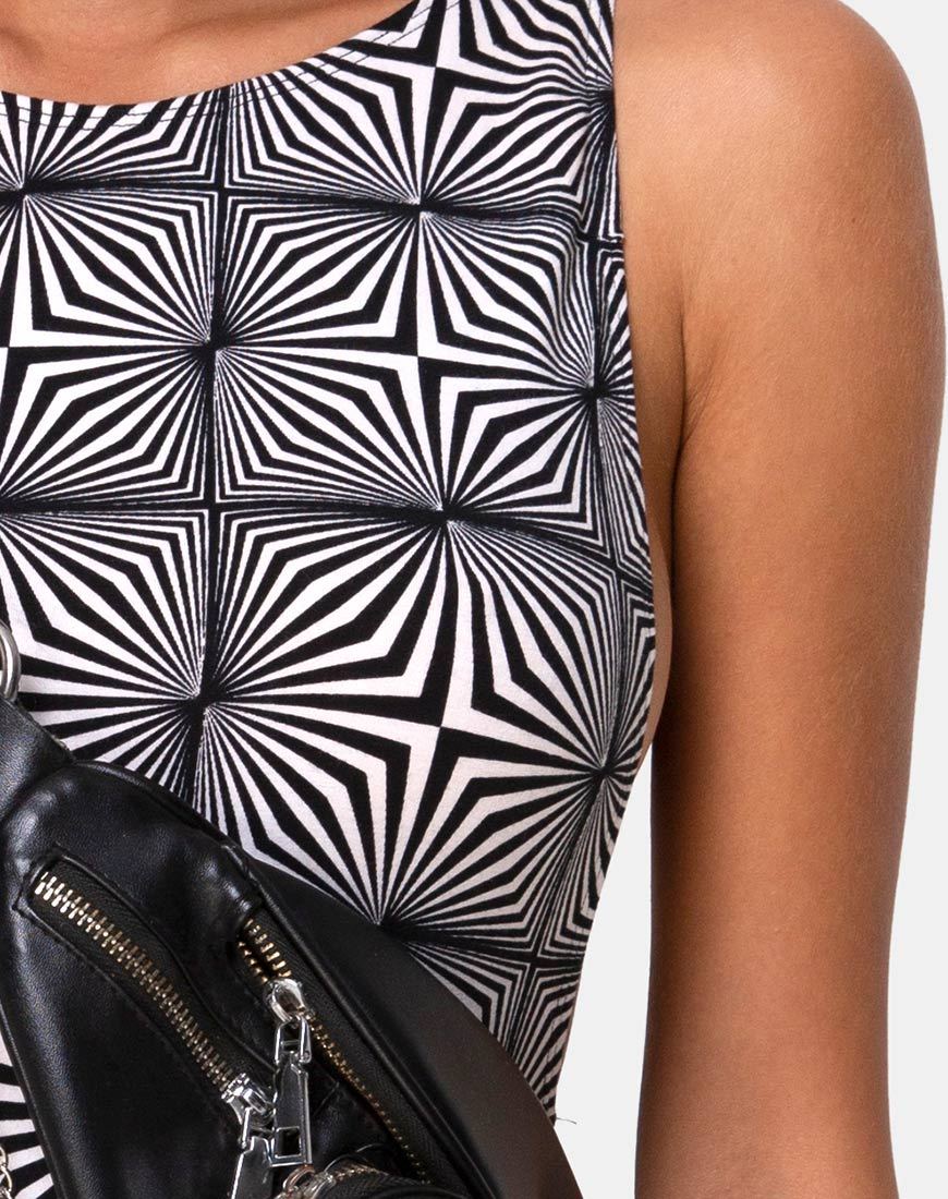Immagine di Acro Unitard in Sypro Bianco e Nero