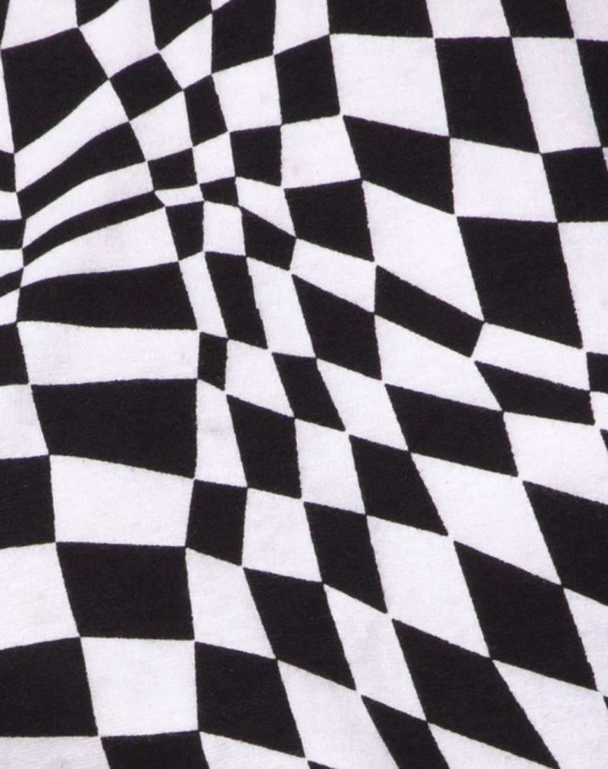 Immagine di Acro Unitard a bandiera quadrata Bianco e nero