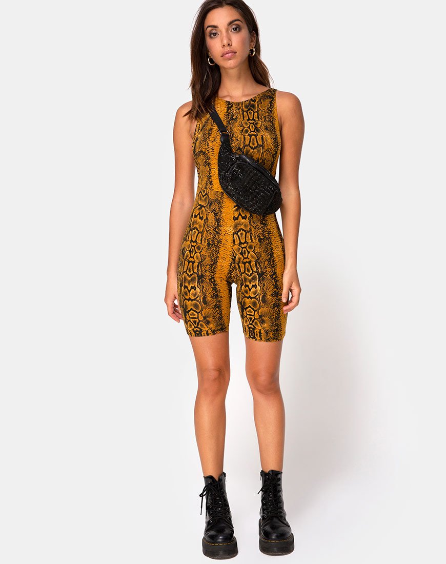 Immagine di Acro Unitard in Snake Mustard
