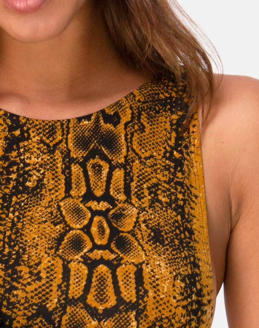 Immagine di Acro Unitard in Snake Mustard