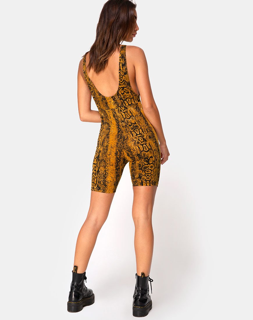 Immagine di Acro Unitard in Snake Mustard