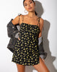 Immagine di Adara Slip Dress in Buttercup Nero e Giallo