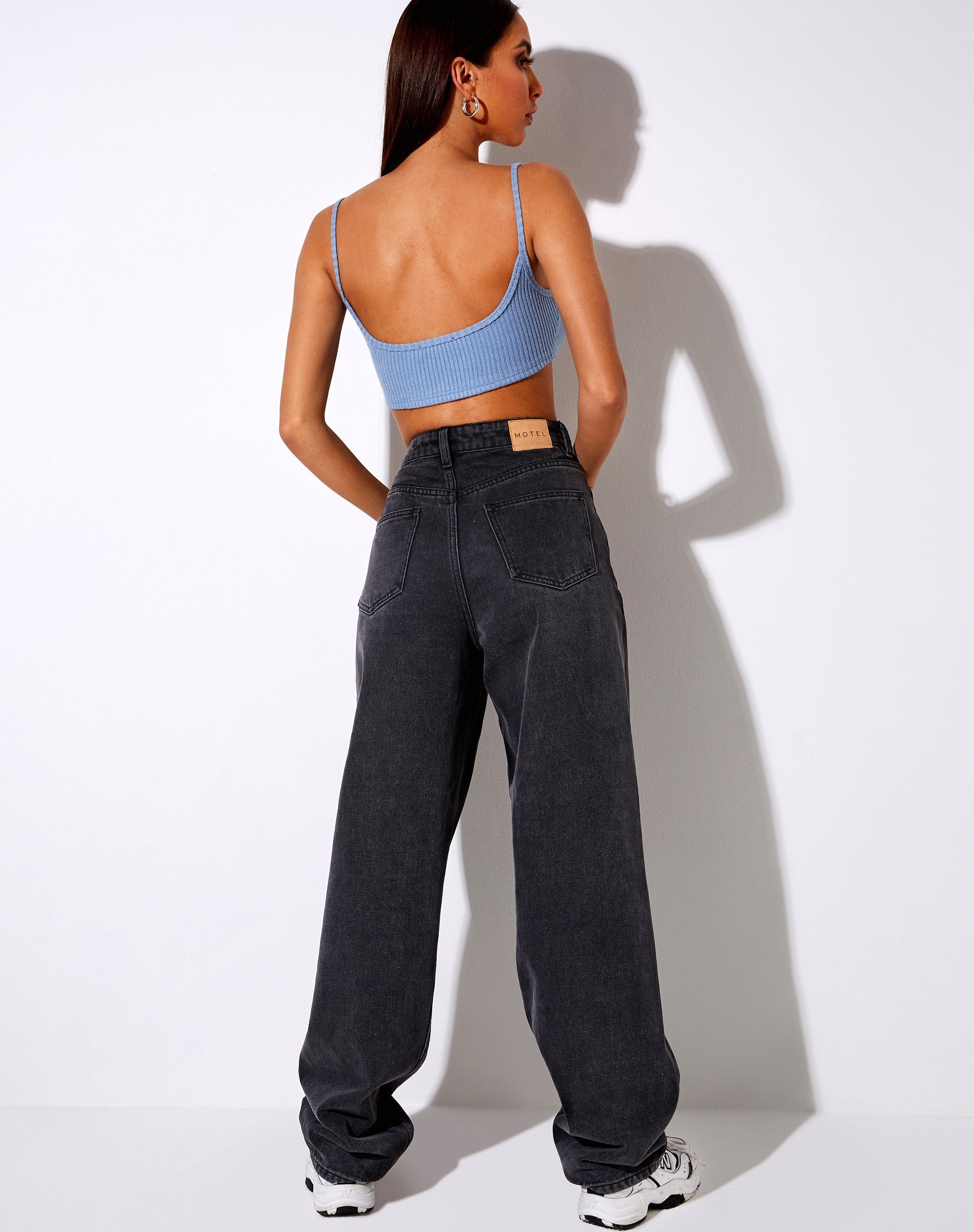 Immagine di Adda Bralet in Rib Blu Cenere