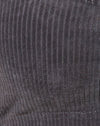 Costola di velluto grigio antracite