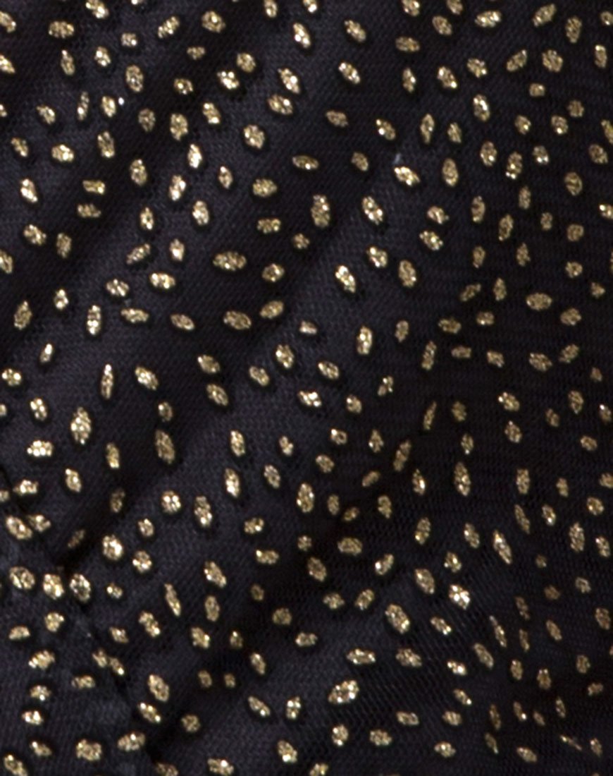 Immagine di Adela Corpetto in rete glitterata animale nero