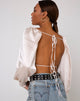 Immagine di Adoria Crop Top in raso Avorio