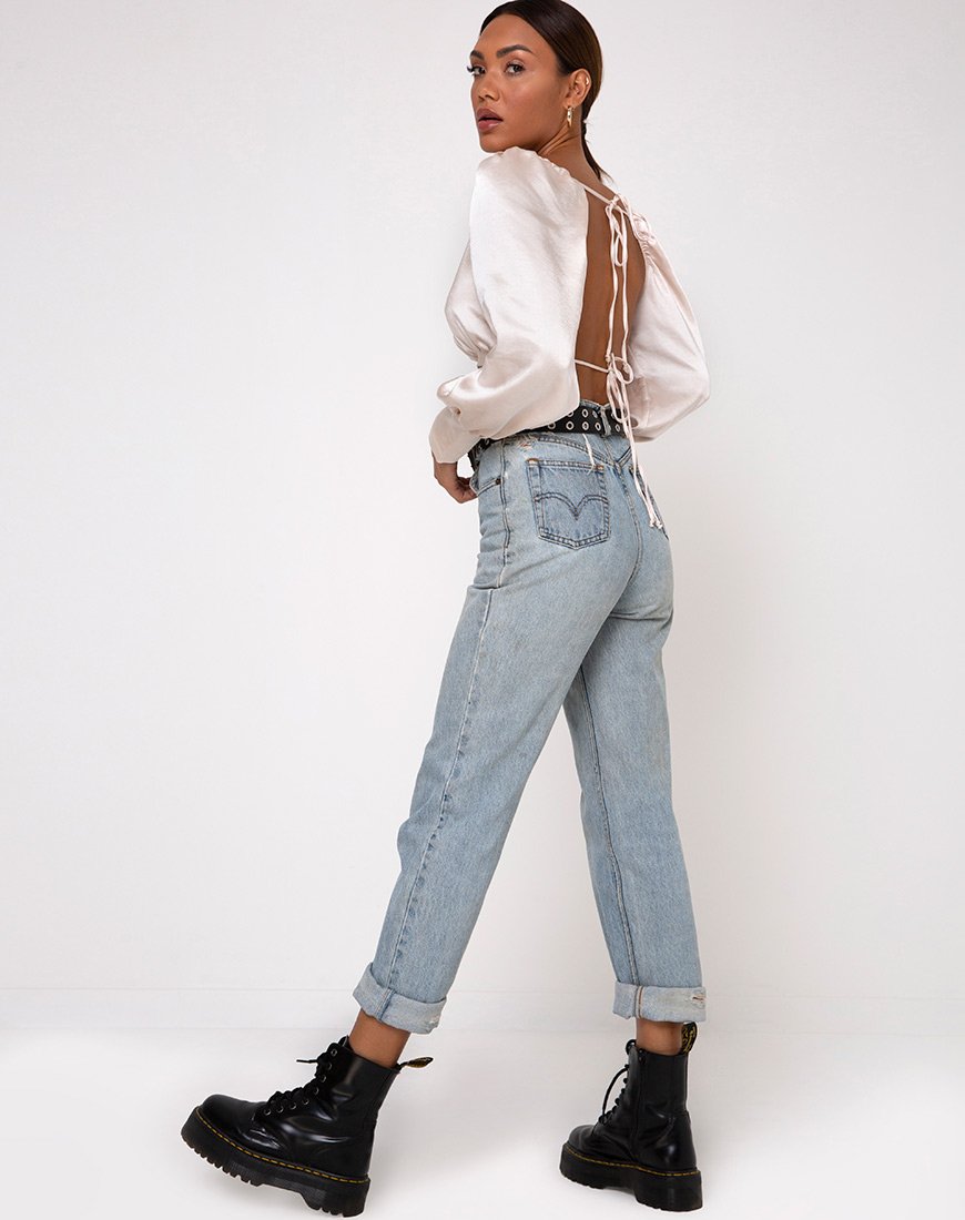 Immagine di Adoria Crop Top in raso Avorio