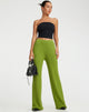 immagine di Pantalone a gamba svasata Adolia in Golden Lime