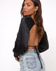 Immagine di Adoria Crop Top in satin nero