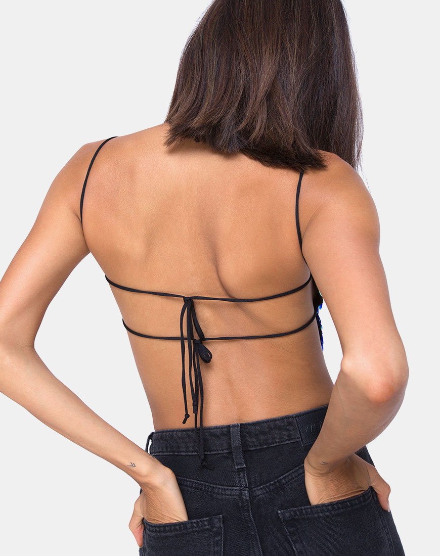 Immagine di Ahena Crop Top in paillettes Dragon Fruit