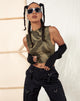 immagine di Ajak Crop Top in Dystopian Crease Khaki
