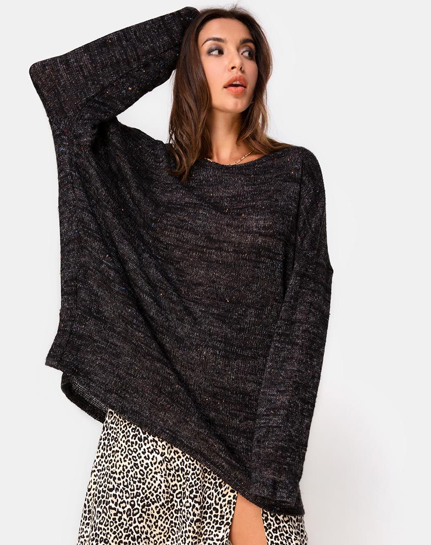 Maglione Ajie in maglia nera