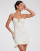 immagine di Alaca Mini Dress in Pretty Petal Ivory