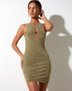 IMMAGINE DEL VESTITO Bodycon Alannah in misto animalier oliva