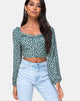 Immagine di Alor Crop Top in fiore verde