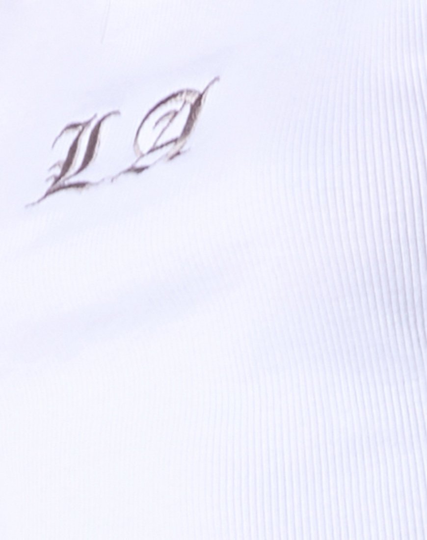 Immagine di Givas Crop Top in bianco LA Embro