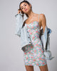 Immagine di Alvina Bodycon Dress in Bloom Floral Blue Base