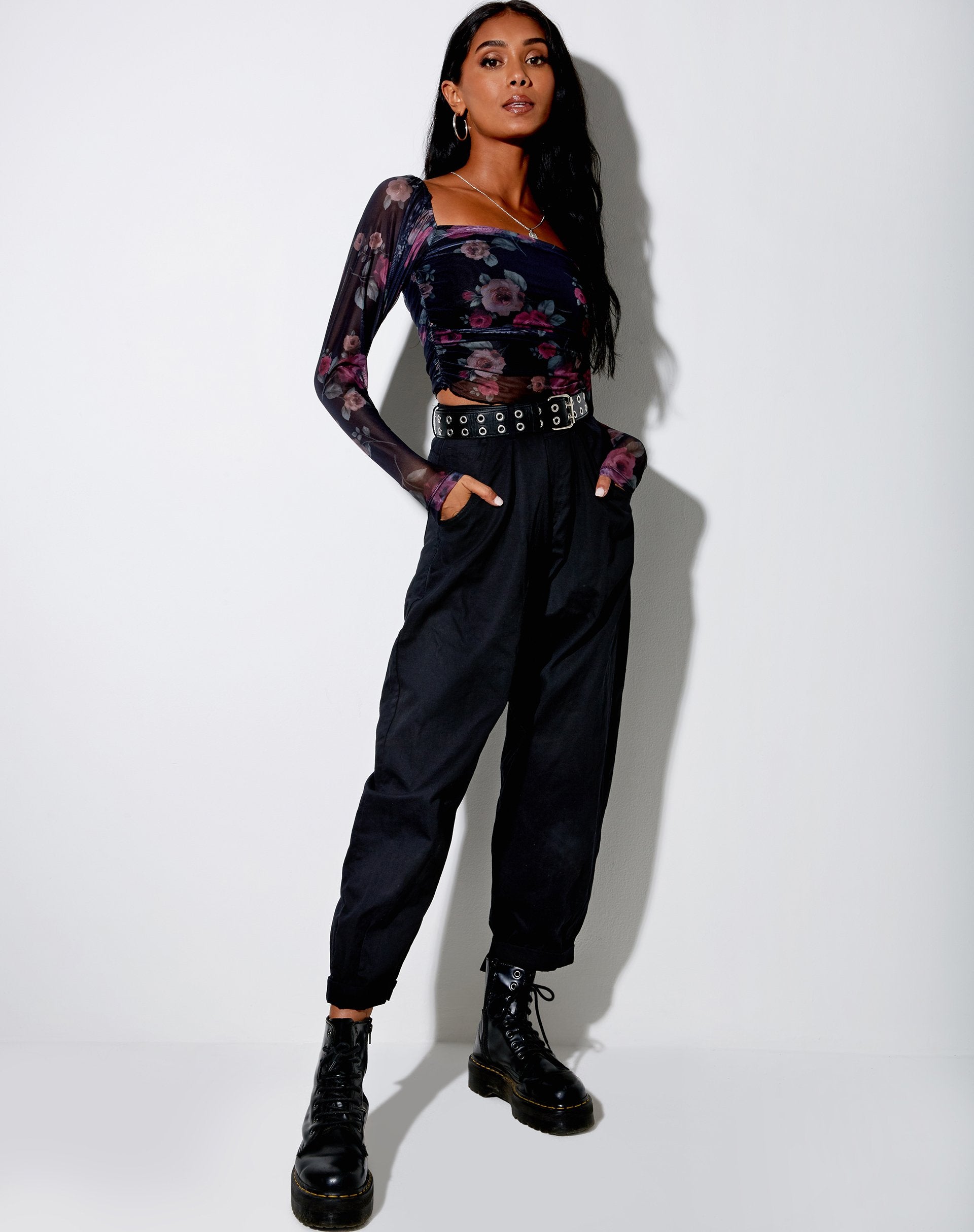 Immagine di Amara Crop Top in Rosa Gotico
