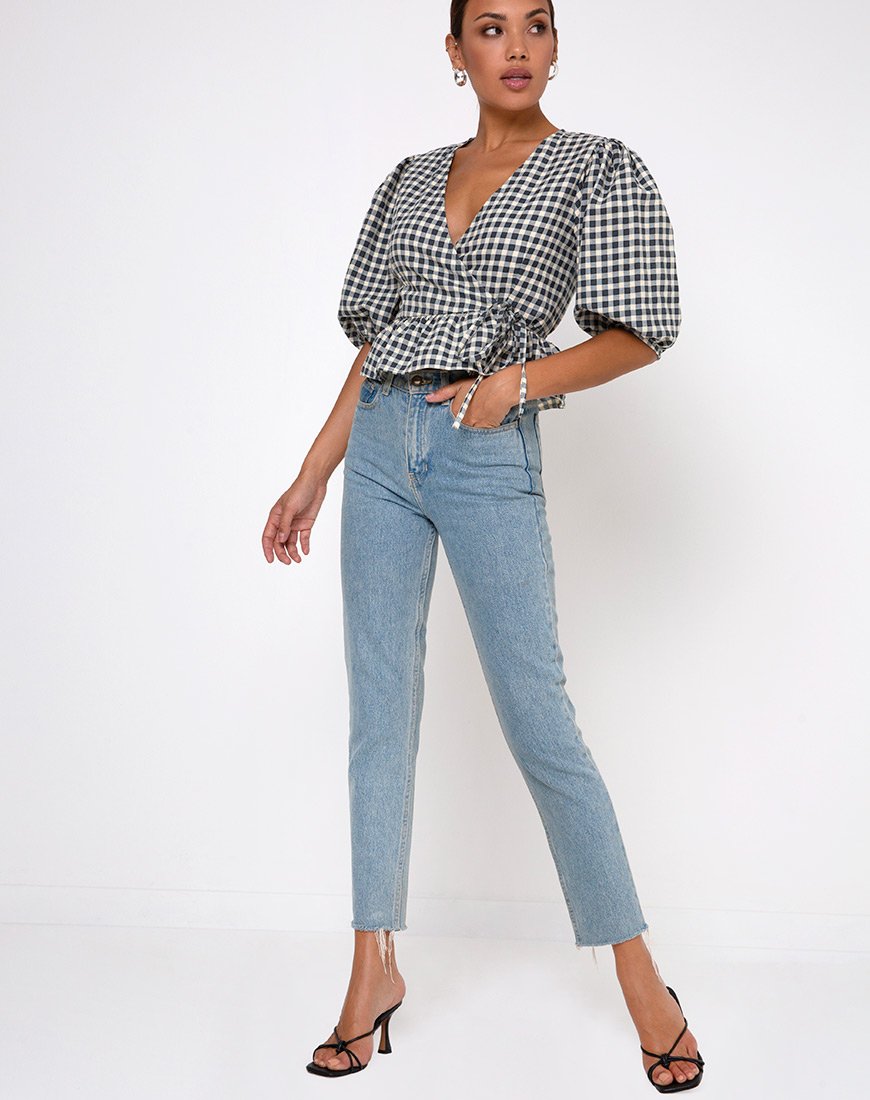 Immagine di Amiya Top in Gingham Crema