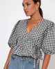 Immagine di Amiya Top in Gingham Crema