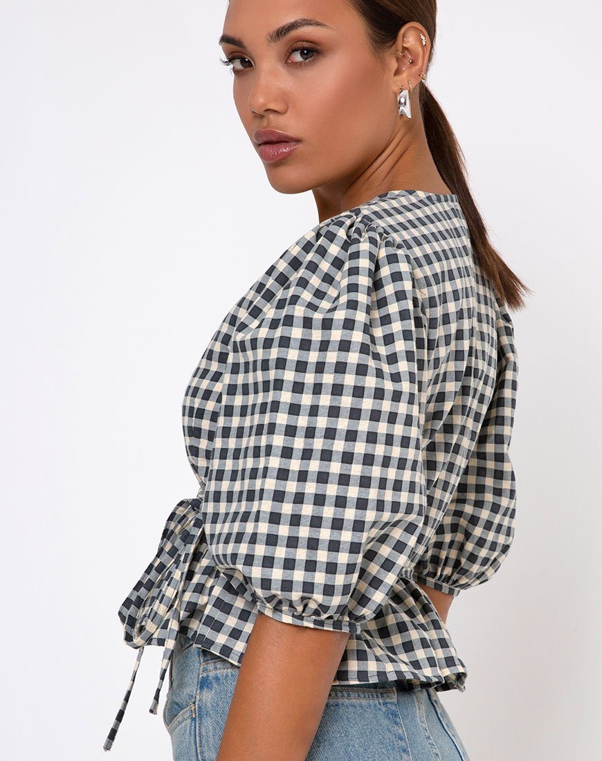 Immagine di Amiya Top in Gingham Crema