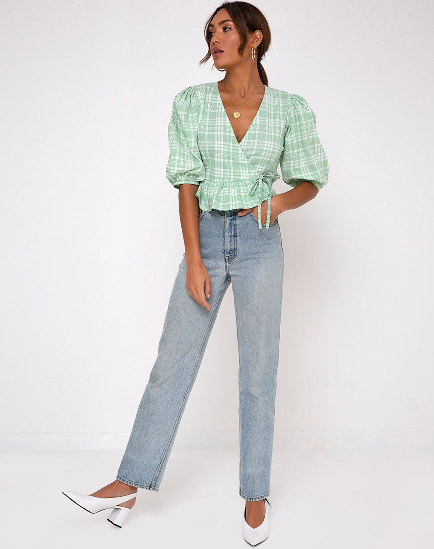 Immagine di Amiya Top in tovaglia Neo Mint