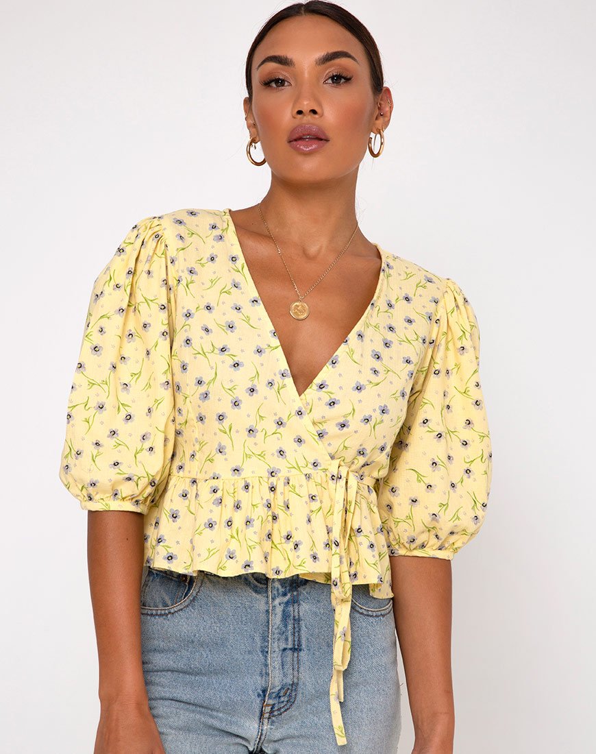 Top Amiya in Wild Flower Lemon Drop