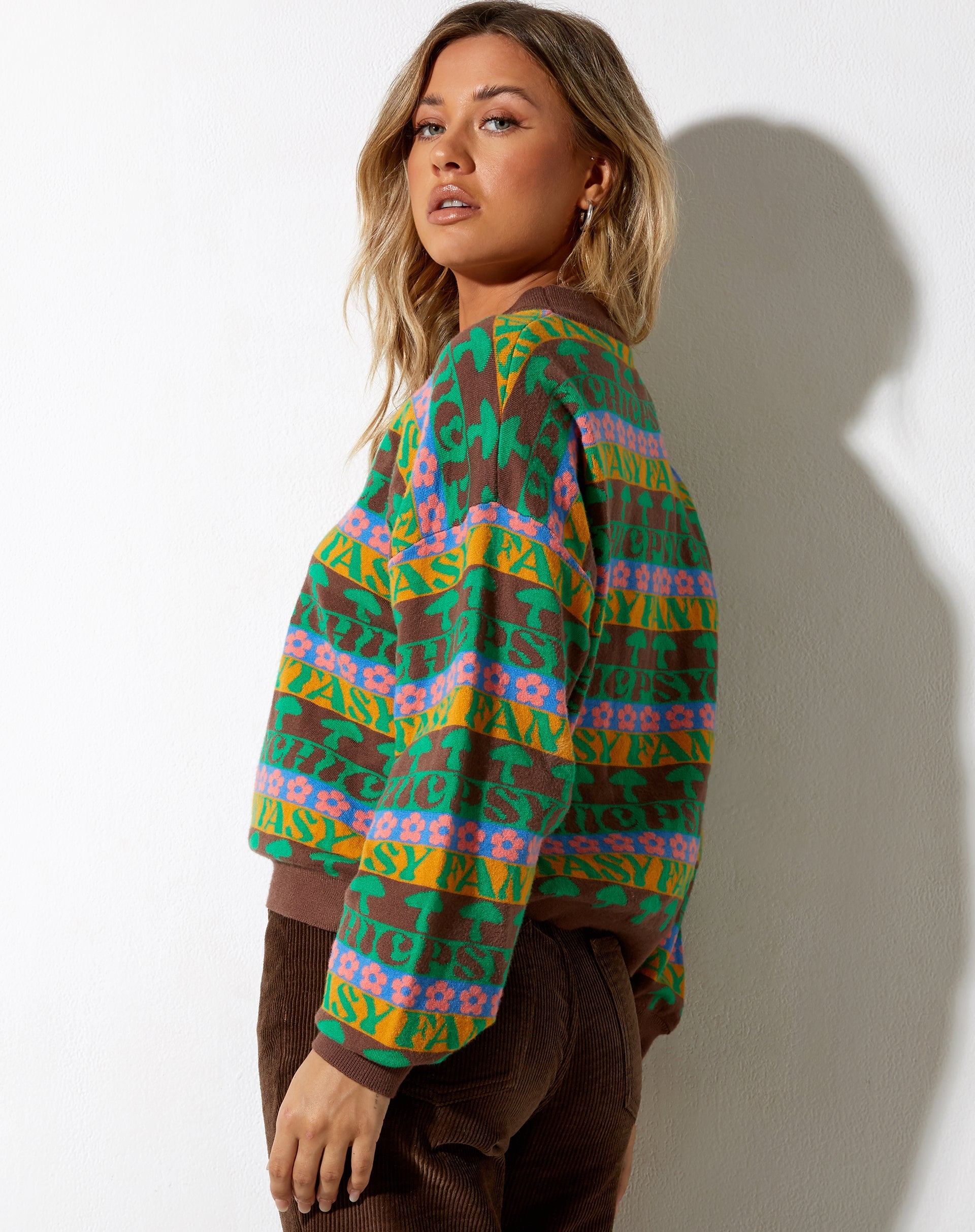 Immagine di Ammar Jumper in Fairisle Mix Brown