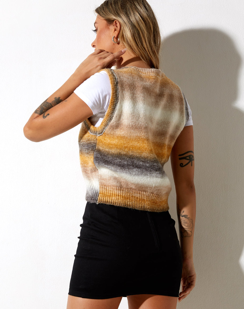Canotta Shaya in maglia senape