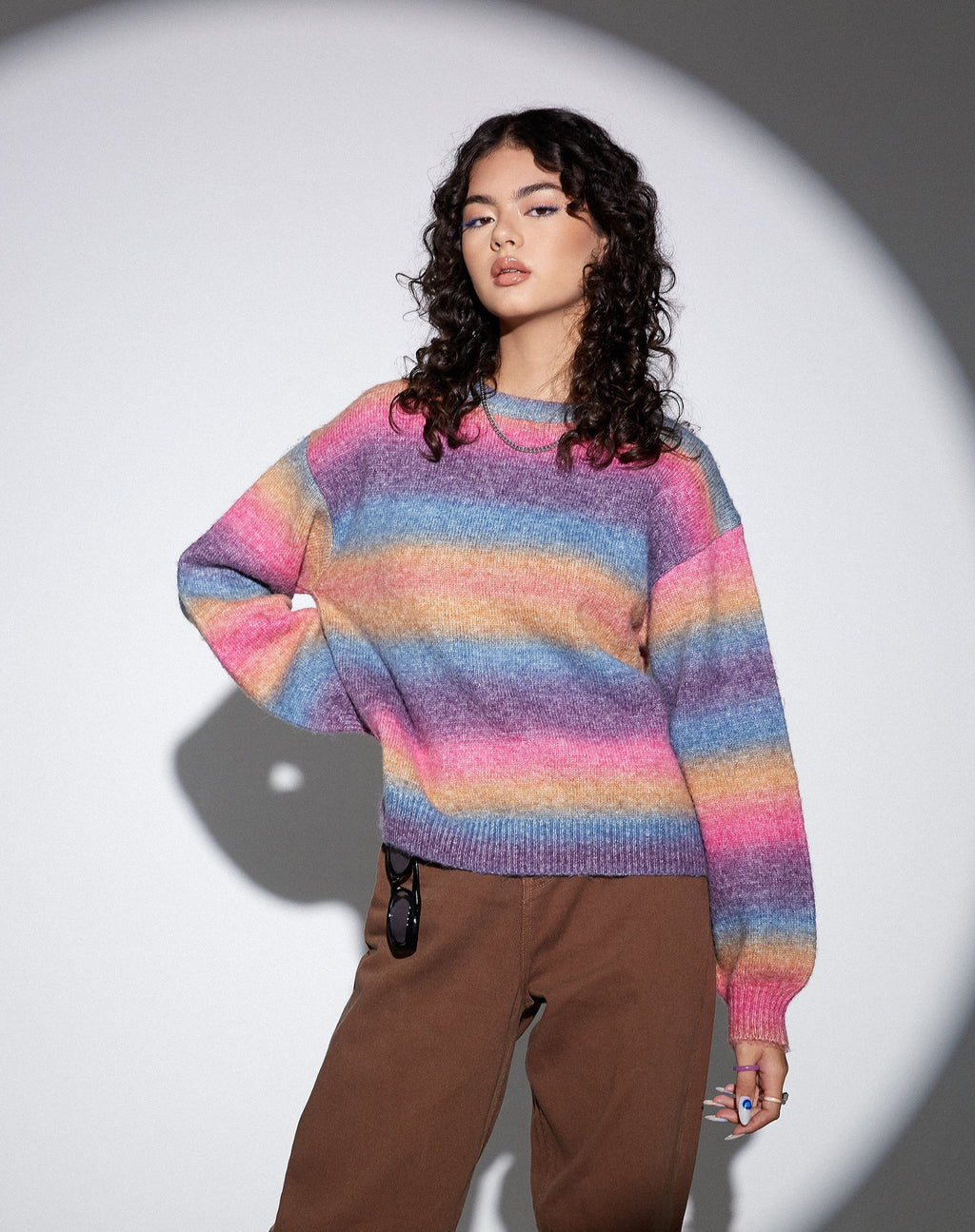 MOTEL X OLIVIA NEILL Ammaria - Maglia rosa e viola