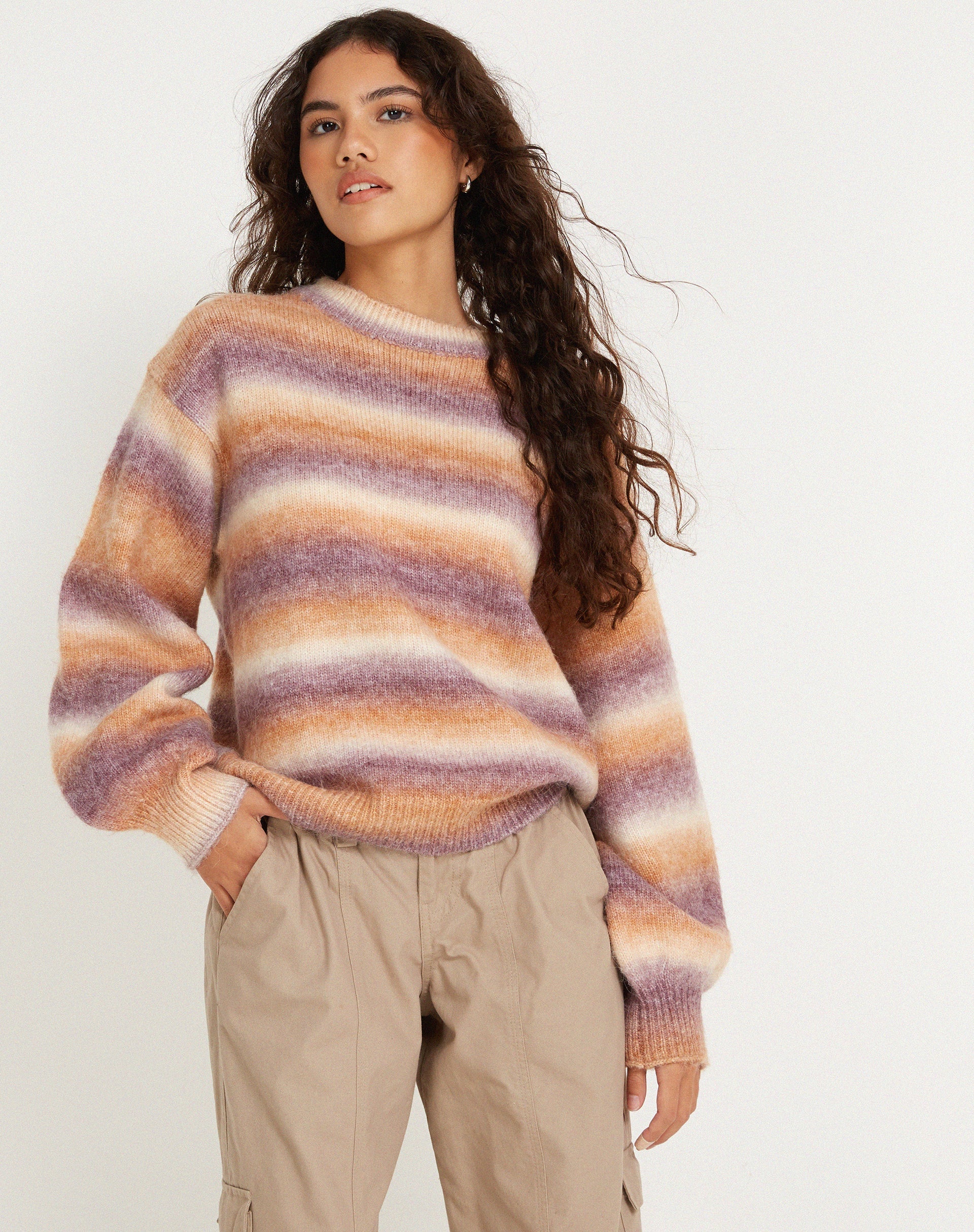 immagine di Ammaria Jumper in viola marrone crema