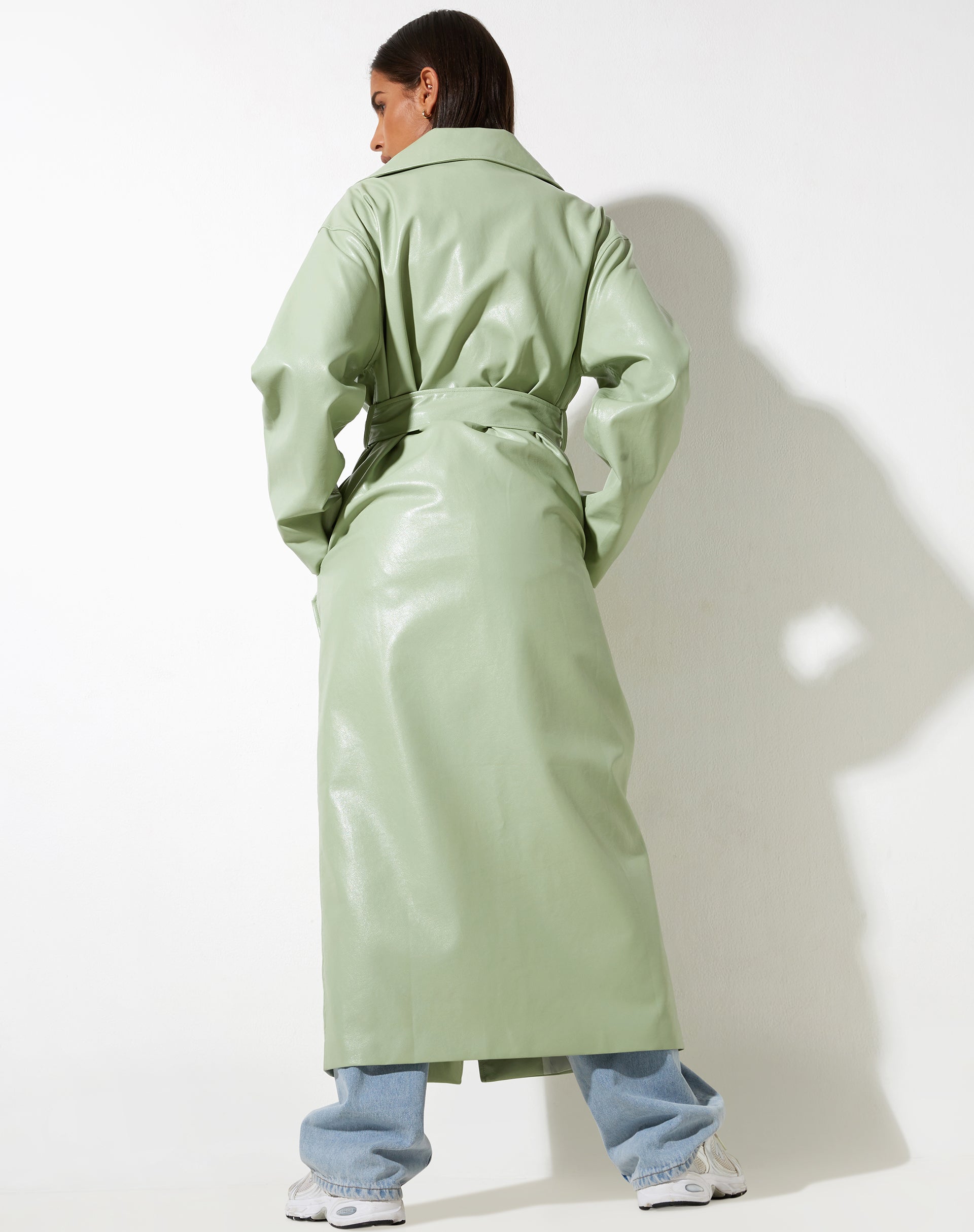 immagine di Ejo Trench Coat in PU Mint
