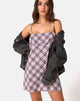 Immagine di Andin Slip Dress in Grunge Check Purple