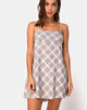 Immagine di Andin Slip Dress in Grunge Check Taupe
