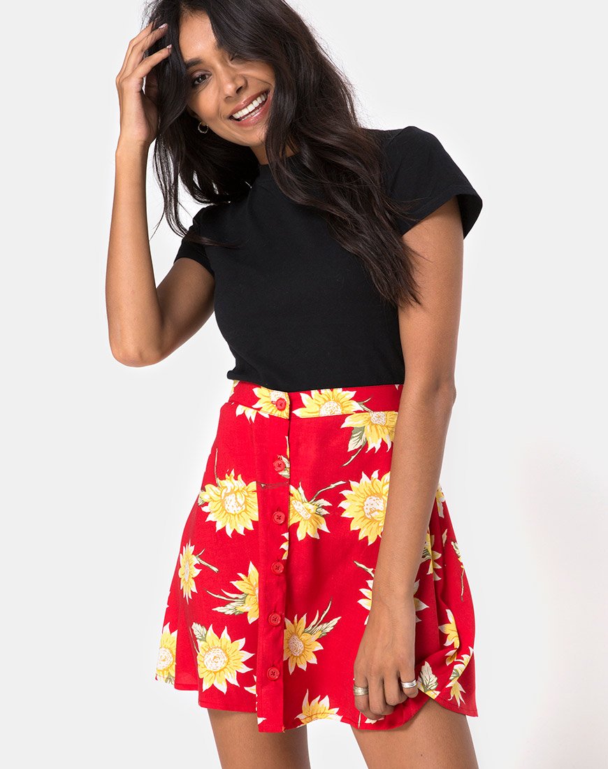 Immagine di Andrea Skater Skirt in Sunny Days Rosso