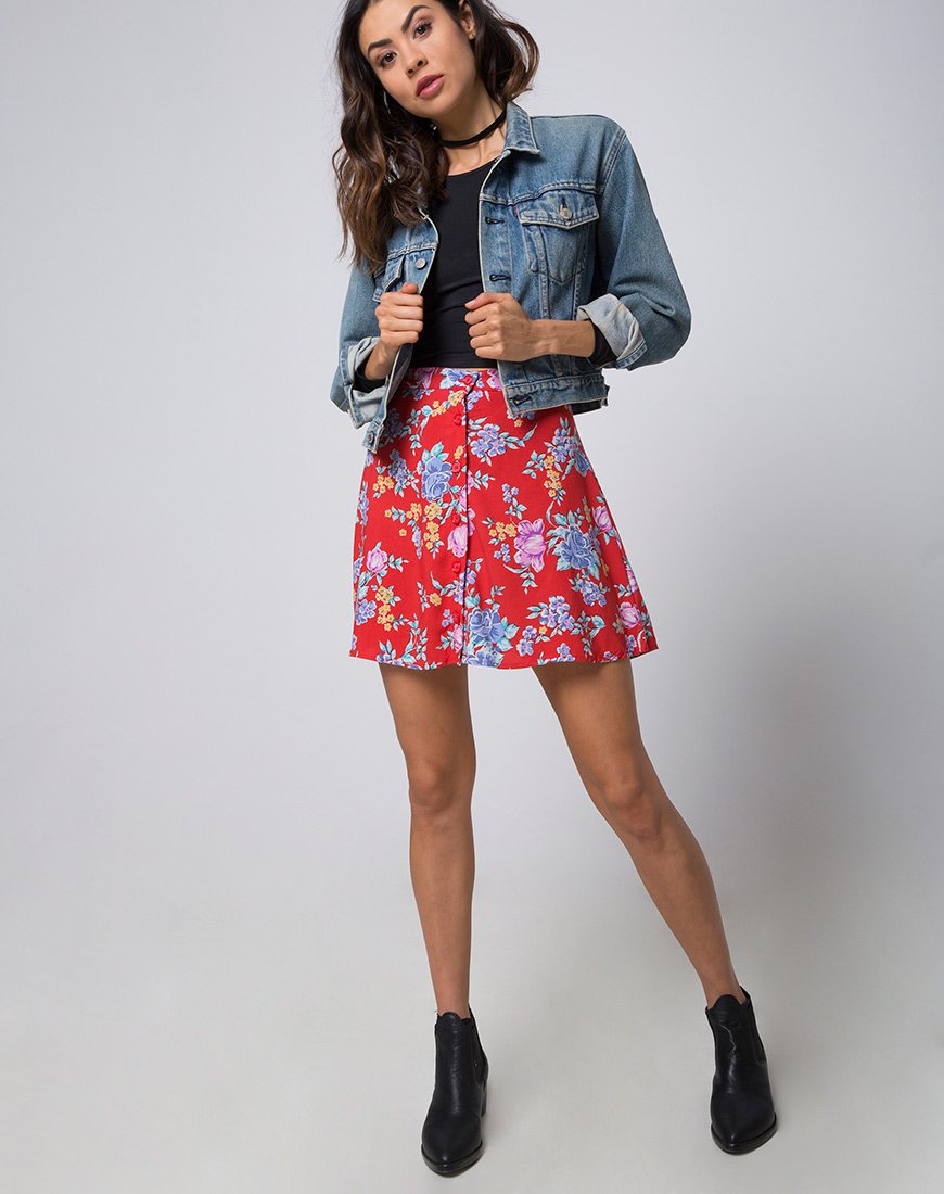 Immagine di Andrea Skater Skirt in Fleur Vintage