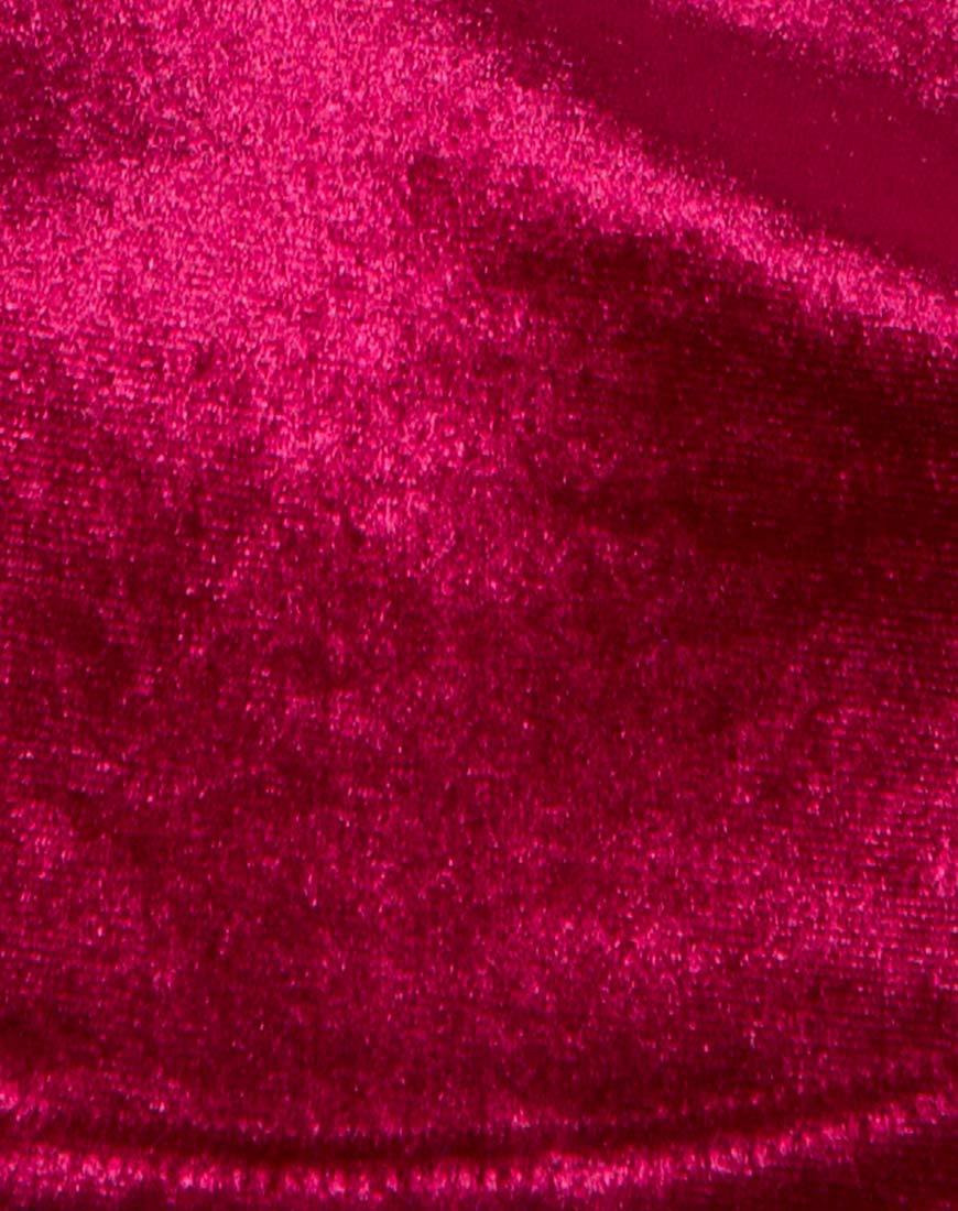 Immagine di Angel Crop Top in velluto bordeaux