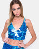 Immagine di Angel Crop Top in Fishcale Disc Sequin Marine