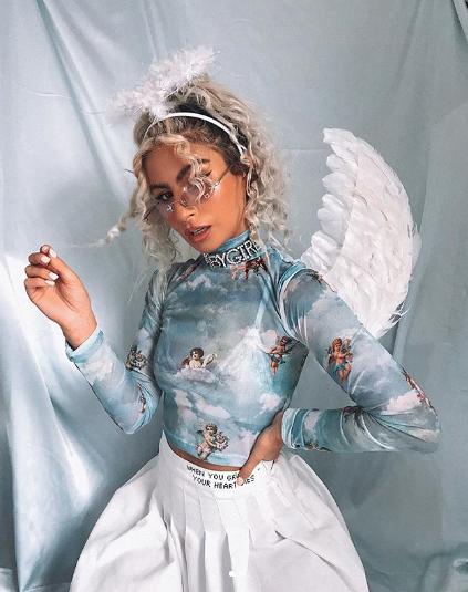 Immagine di Lara Crop Top in rete Angel Sky Blue