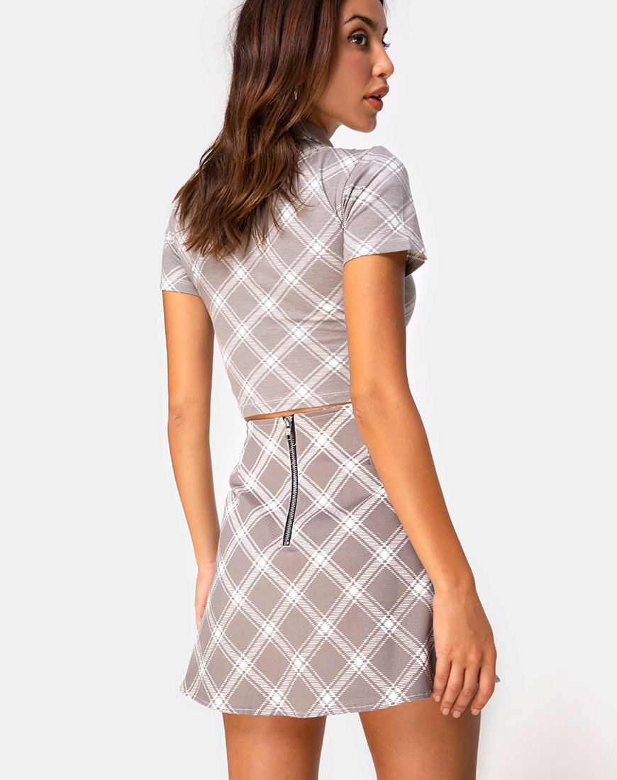Gonna Annie in Grunge Check Taupe