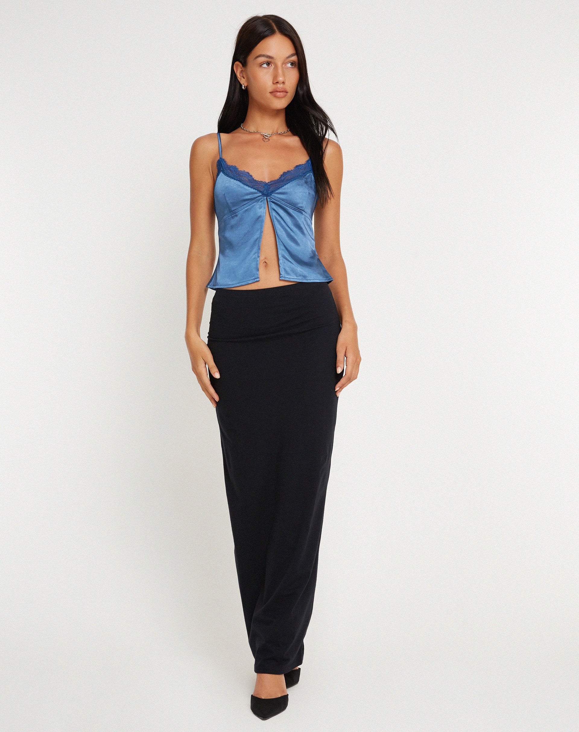 immagine di Apulia Butterfly Top in Satin Blue