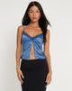 immagine di Apulia Butterfly Top in Satin Blue