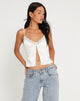 immagine di Apulia Butterfly Top in Satin Ivory
