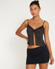 immagine di Apulia Butterfly Top in Satin Black